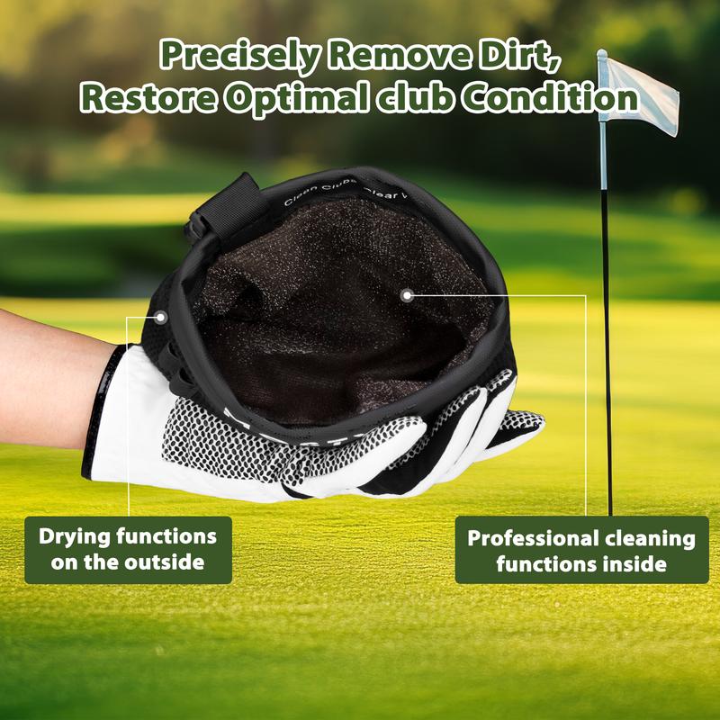 Portable Golf Club & Ball Cleaner – Leakproof Cleaning Pouch with Detachable Clip