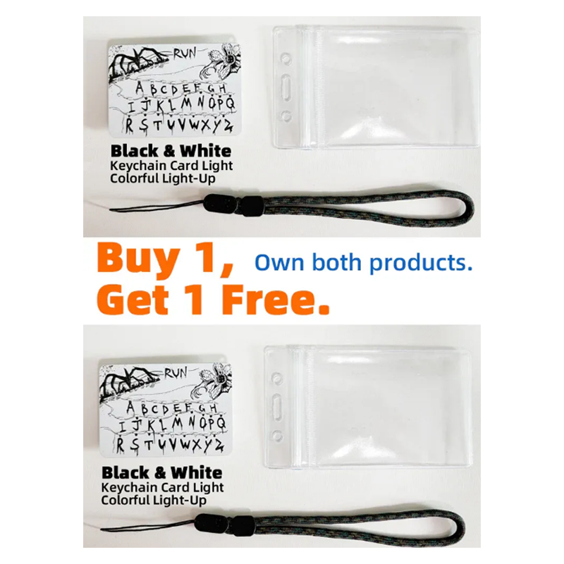 Stranger Things themed light-up card keychain