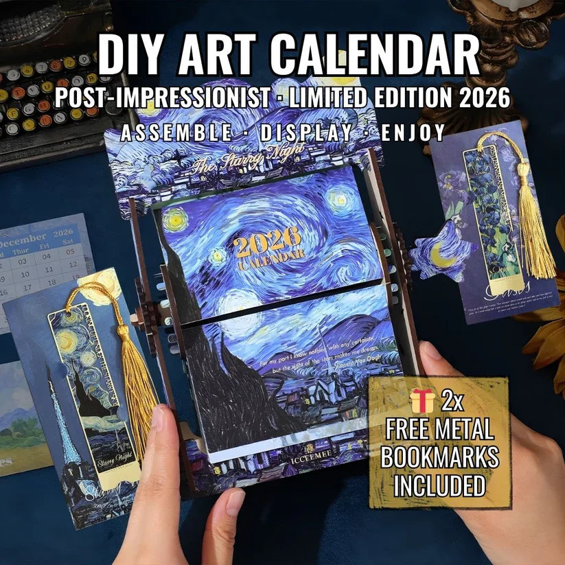DIY Art Calendar 2026 — Creative Hand-Drawn Coloring Monthly Calendar Set
