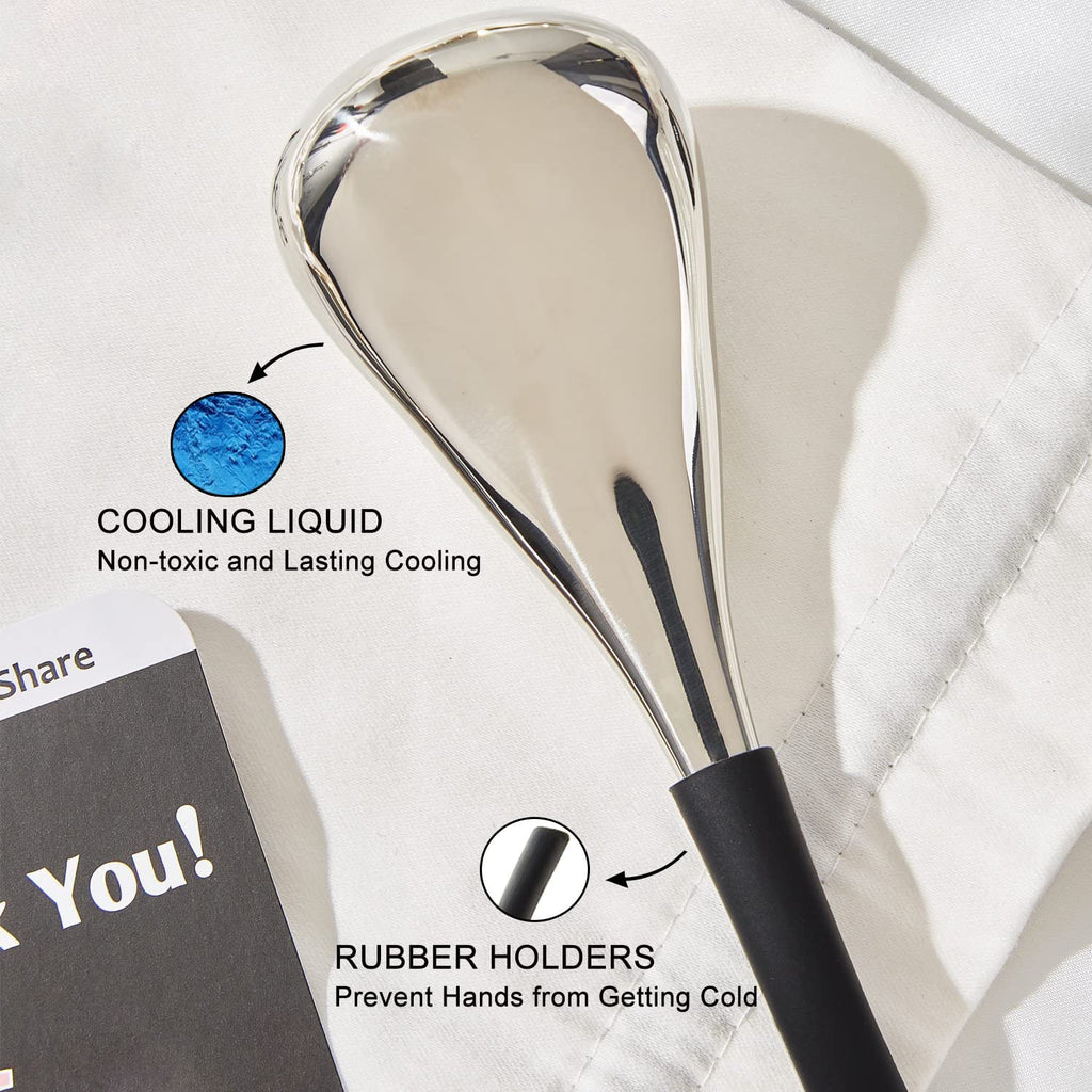 Ice Globes Facial Cryo Sticks – Stainless Steel Cooling Face Tools (2 Pack)