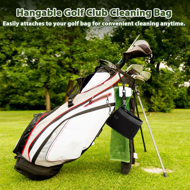 Portable Golf Club & Ball Cleaner – Leakproof Cleaning Pouch with Detachable Clip