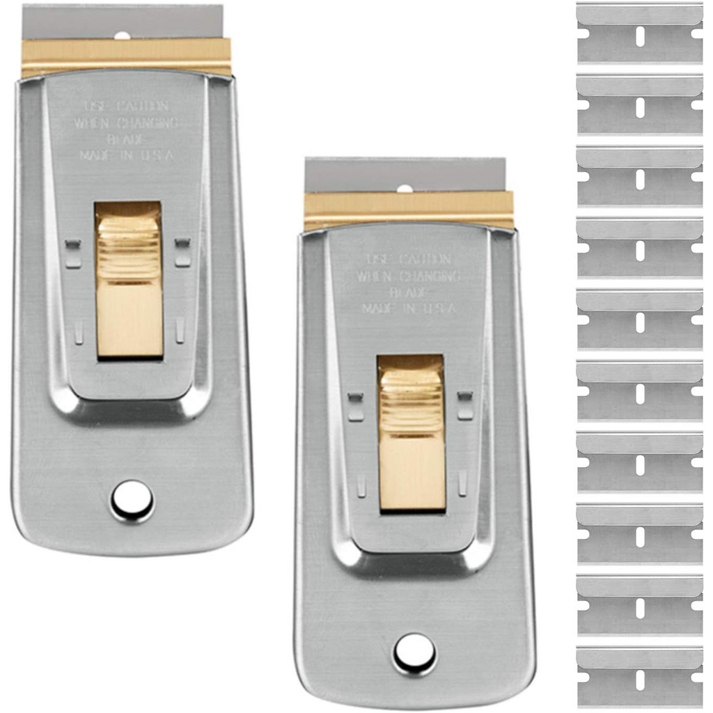 Razor Blade Scraper Tool Set – Heavy-Duty Glass & Adhesive Removal (2-Pack)