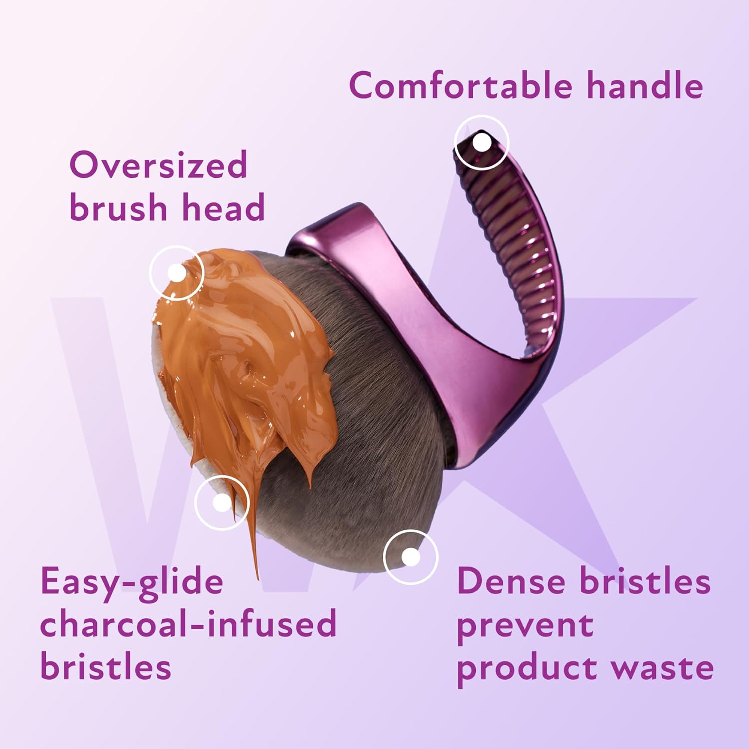 Seamless Body Makeup Blending Brush for Legs & Body – Oversized Kabuki, Streak-Free Finish