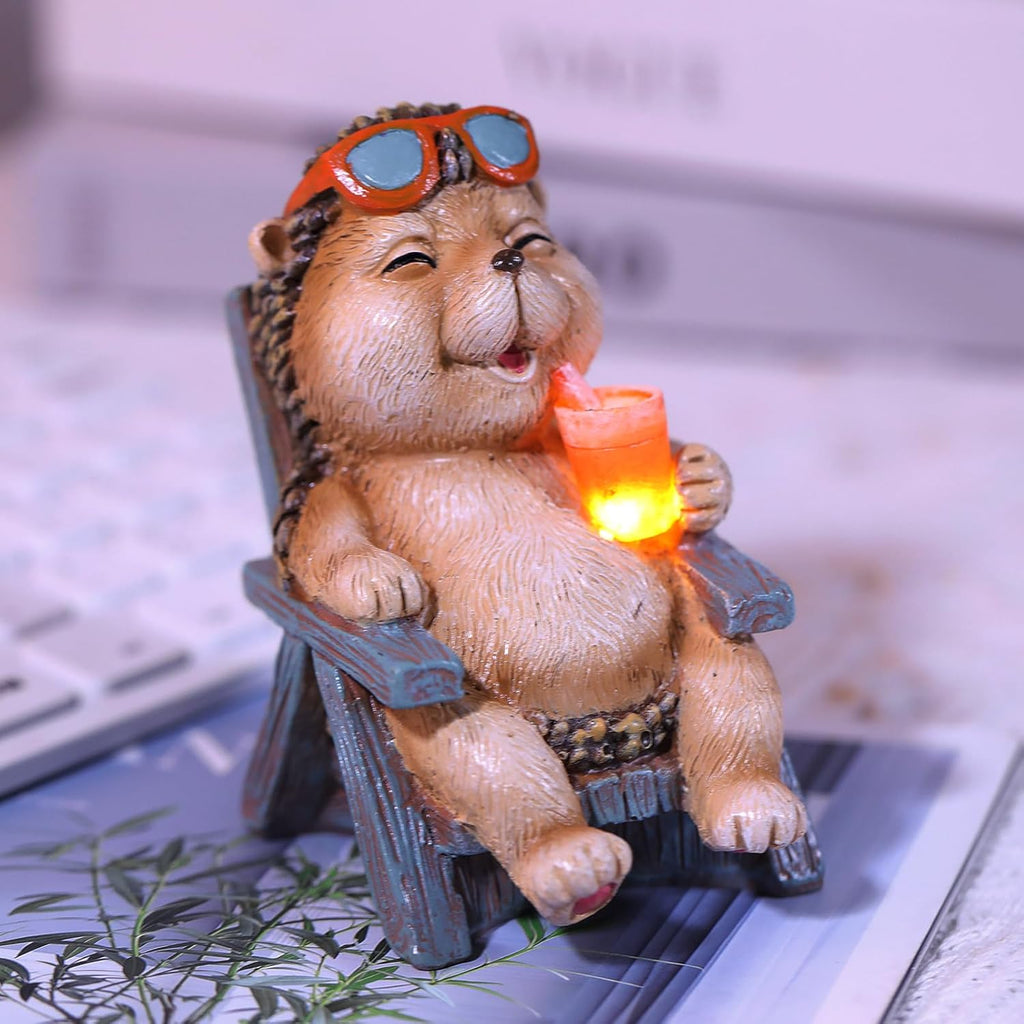 🌿🦔 Solar Hedgehog Garden Light | Waterproof Outdoor Decor with Warm LED Glow for Yard & Patio