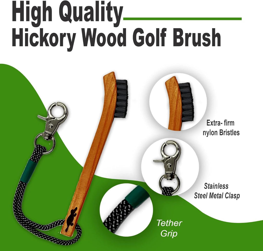 🏌️‍♂️ Premium Walnut Golf Club Brush & Groove Cleaner – Ergonomic & Non-Slip 🌟