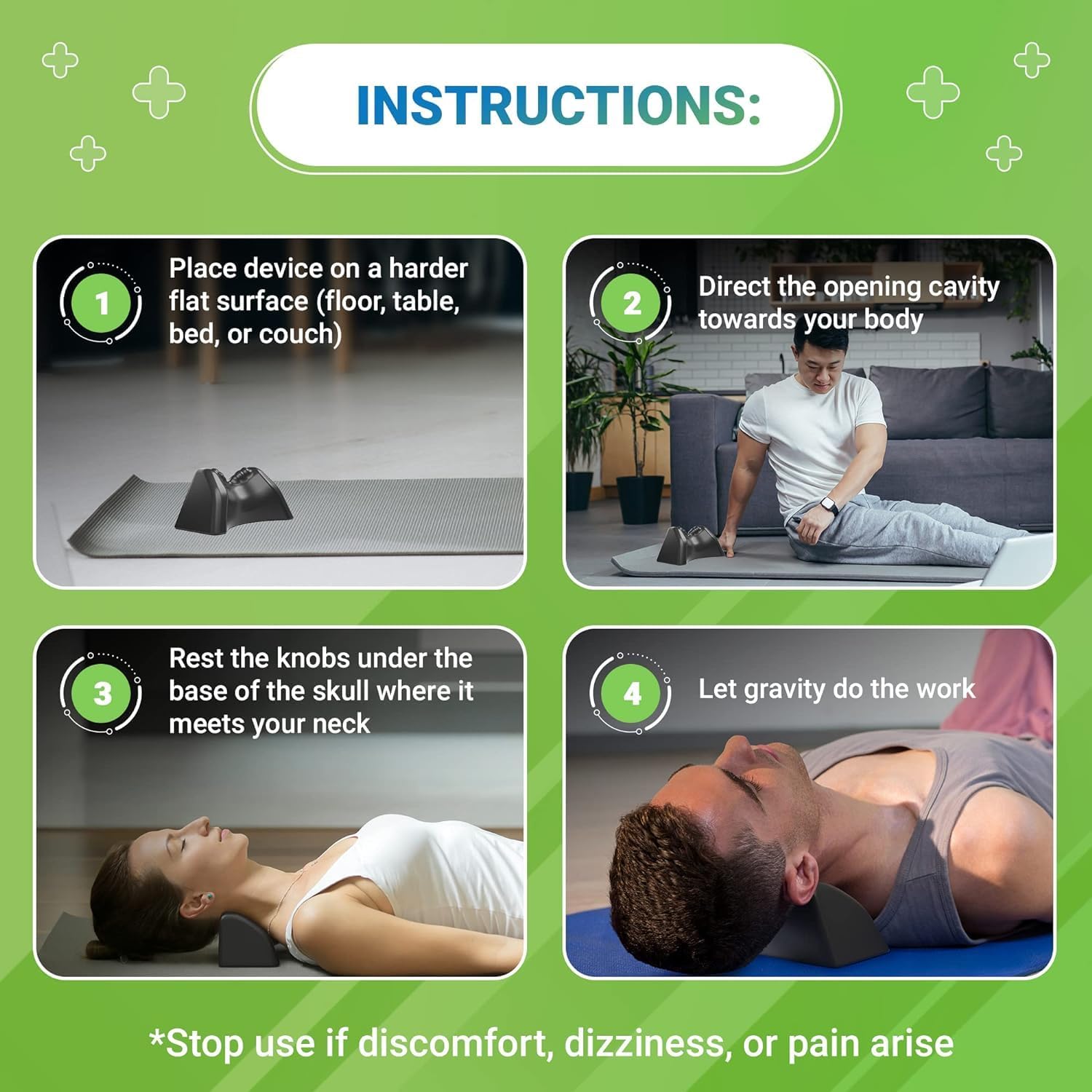 Occipital bone relaxation tool