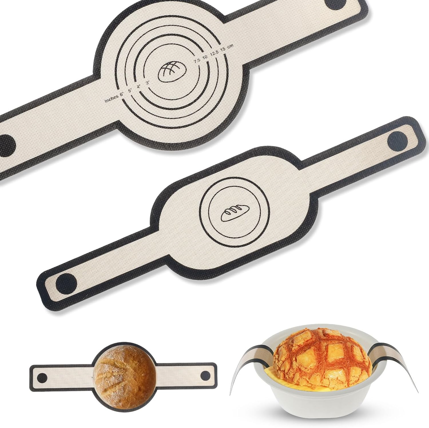 2-Piece Silicone Bread Sling Set – Non-Stick, Heat-Resistant Baking Mats for Perfect Bread Every Time