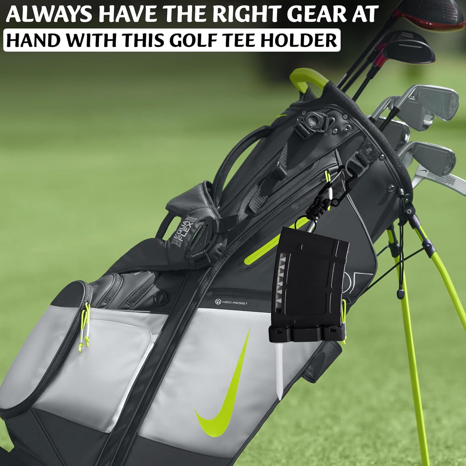 Clip-On Golf Tee Holder – Holds Up to 18 Tees | Lightweight & Durable 🏌️⛳