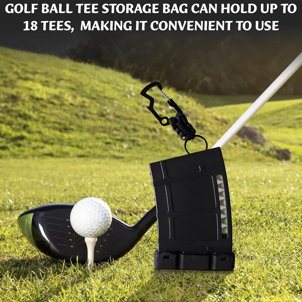 Clip-On Golf Tee Holder – Holds Up to 18 Tees | Lightweight & Durable 🏌️⛳