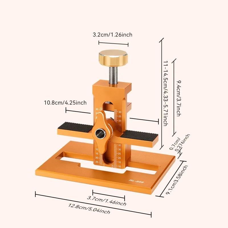 Cabinet Door Installation Jig – Adjustable Aluminum Alloy Drilling Locator