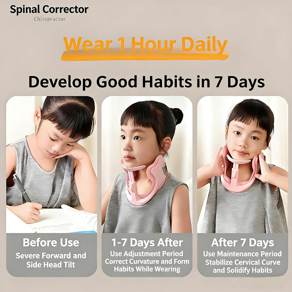 Children's Neck Support Strap, Posture Corrector, Neck Stretcher, Cervical Spine Support