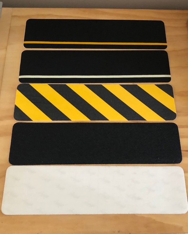Non-Skid Panels | Anti-Slip Adhesive Cleat Treads | 24" long 6" wide | 5 Patterns | Strong Grip Tread Tape