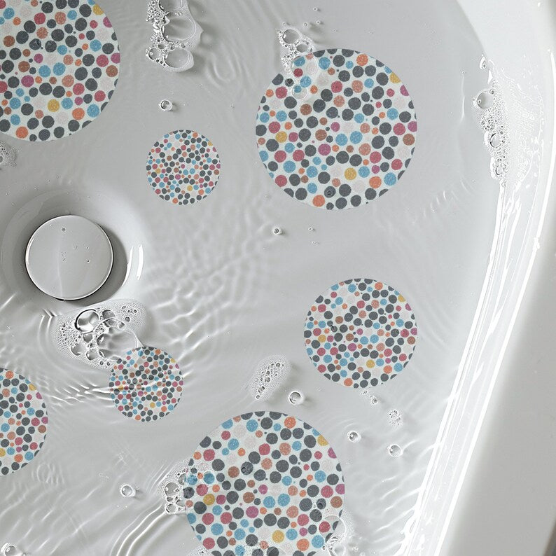 ANTI-SLIP STICKERS, 20 pcs Colorful Polka Dot Pattern, Alternative To Bath Mat, Aesthetic Non Slip Safety Decals For Bathtub, Shower, Tiles