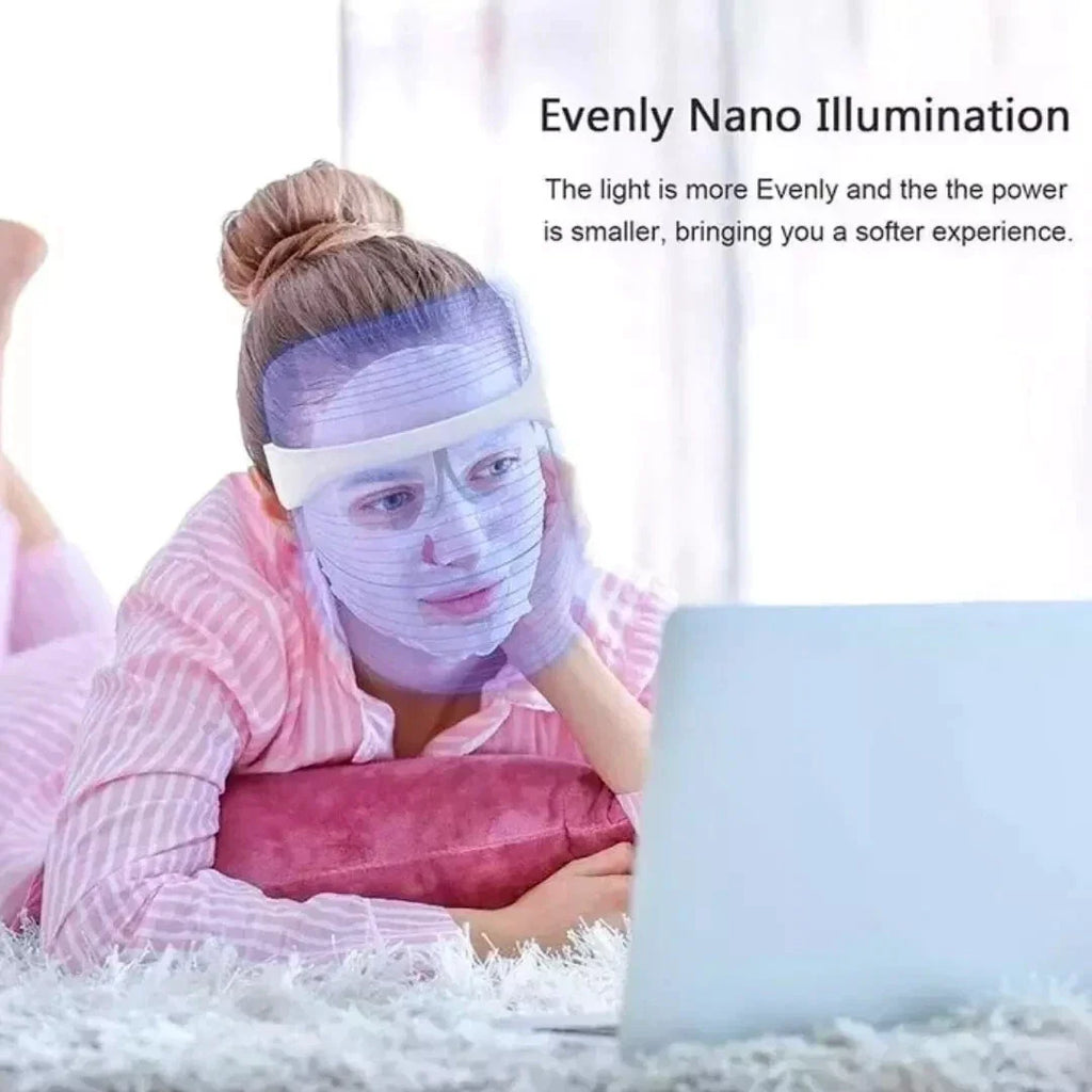 LED rechargeable 7-color facial mask beauty device