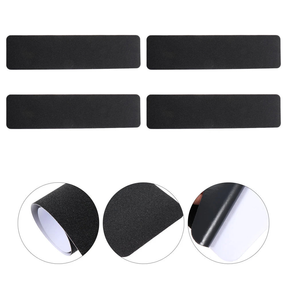 4 Pcs Anti-slip Strip Black Stairway Stickers Outdoor Step Treads
